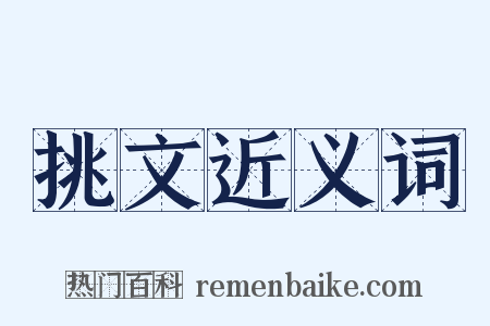 挑文近义词是什么意思的图片